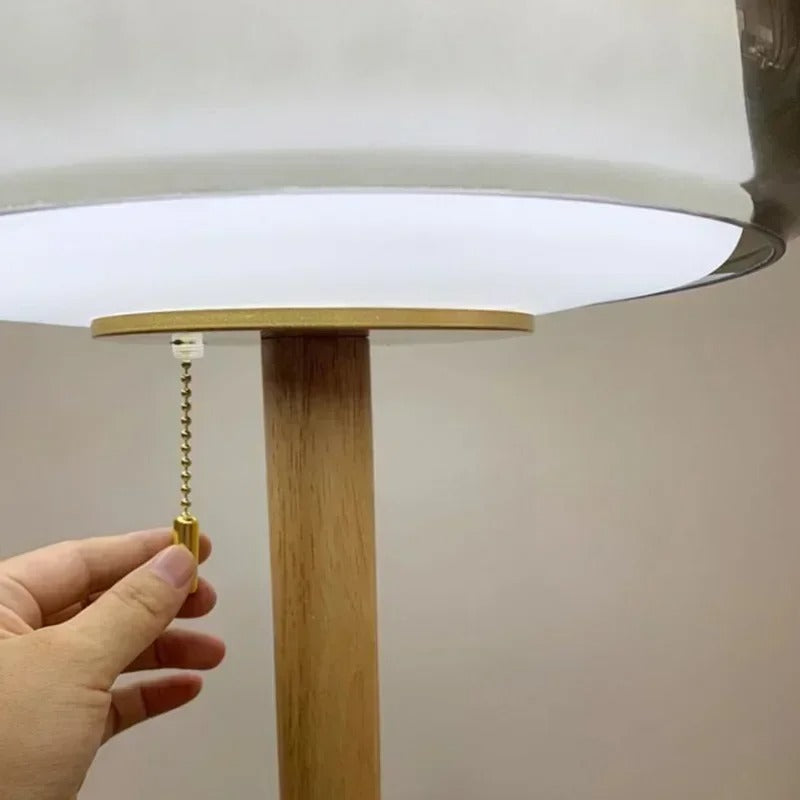 Clareo - Lampe moderne en verre et bois