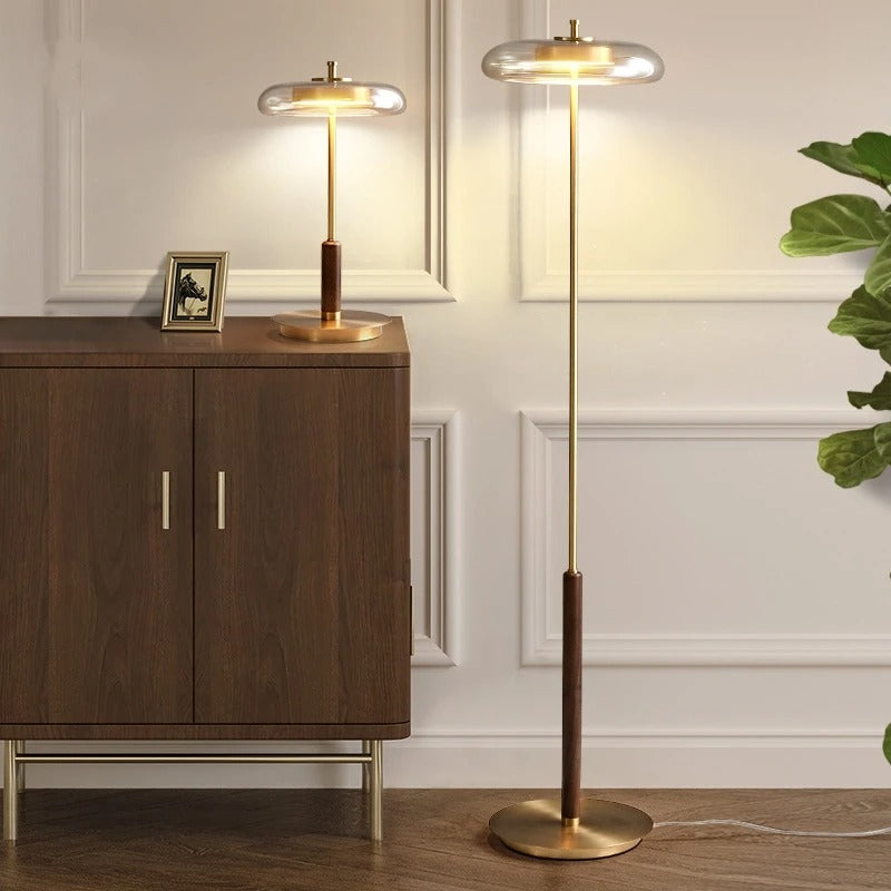 Lumivita - Lampe à poser en acier et verre