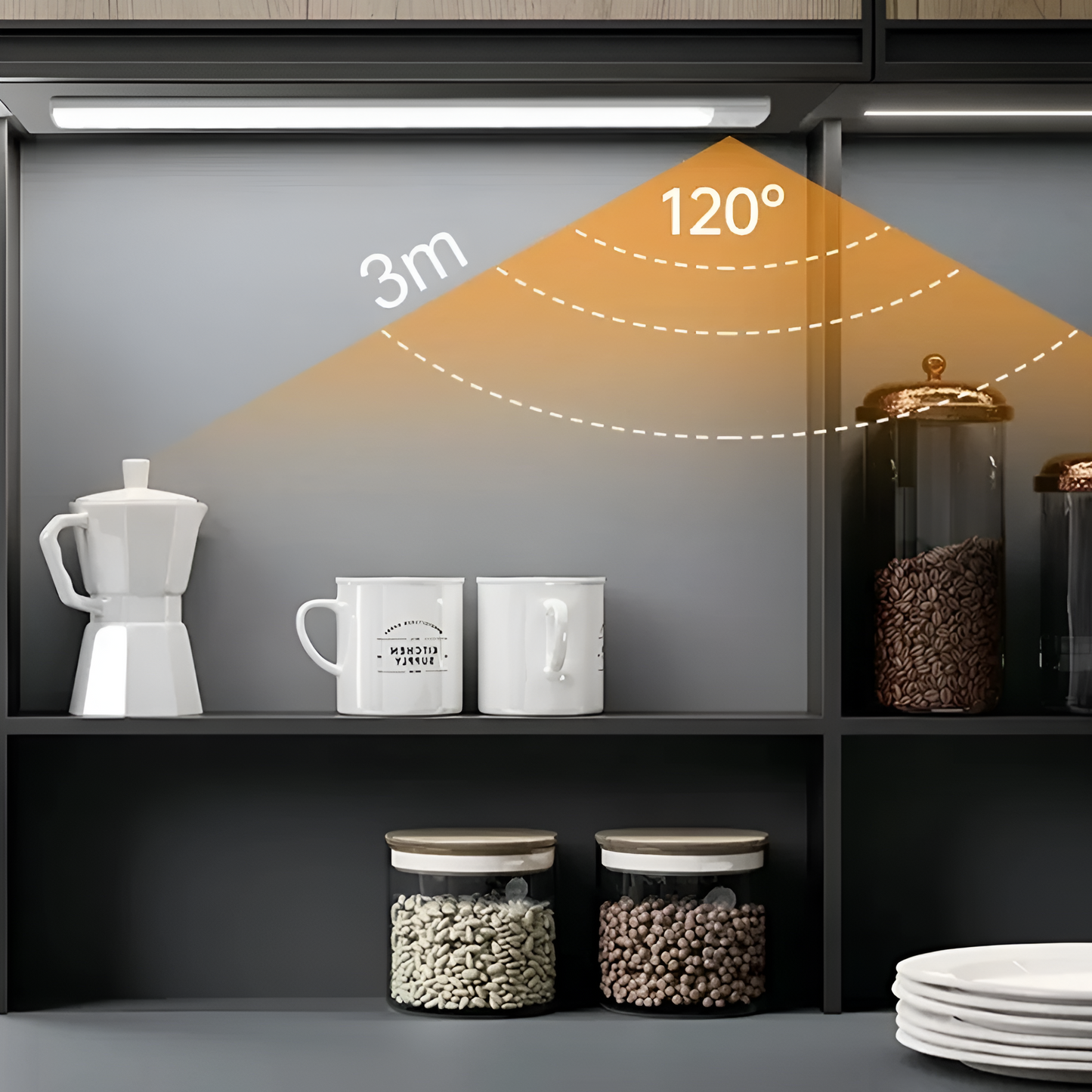 GlowSense - Bar LED rechargeable avec détecteur de mouvements